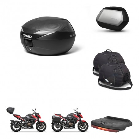 SHAD Maletas SH35 PREMIUM + soporte montaje Baul maleta accesorios KIT-473216