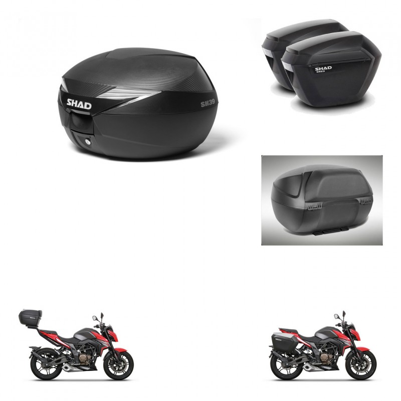 SHAD Maletas sh23 + soporte montaje Baul maleta accesorios KIT-473220