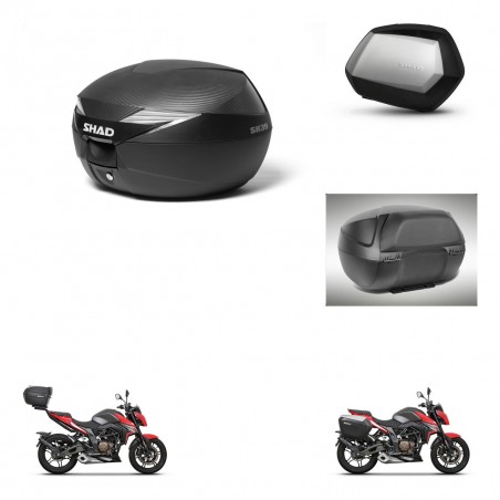 SHAD SH35 PREMIUM suitcases + mounting bracket suitcase trunk accessories KIT-473221