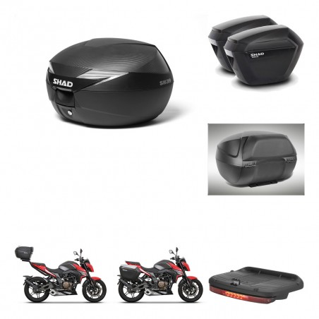 SHAD Maletas sh23 + soporte montaje Baul maleta accesorios KIT-473226