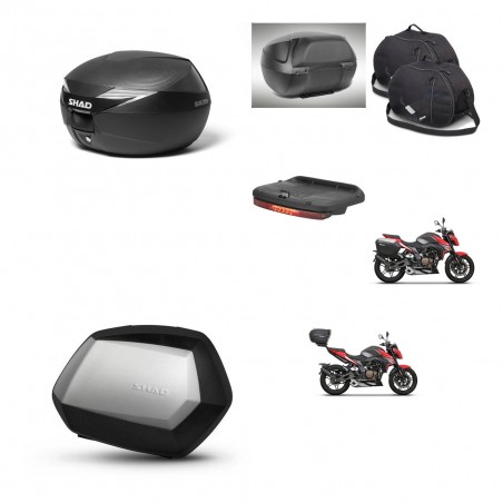 SHAD SH35 PREMIUM suitcases + mounting bracket suitcase trunk accessories KIT-473228