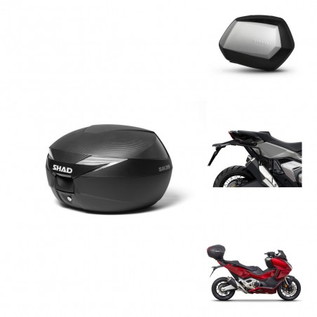 SHAD SH35 PREMIUM suitcases + mounting bracket suitcase trunk KIT-473233