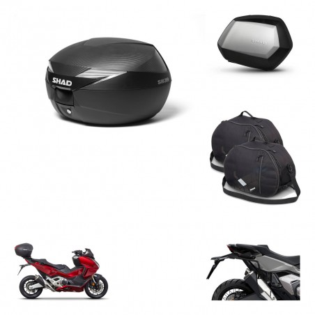 SHAD Maletas SH35 PREMIUM + soporte montaje Baul maleta accesorios KIT-473234