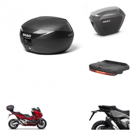 SHAD Maletas sh23 alu + soporte montaje Baul maleta accesorios KIT-473241