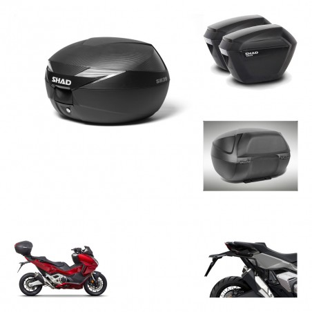 SHAD Maletas sh23 + soporte montaje Baul maleta accesorios KIT-473244