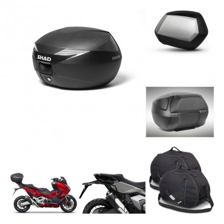 SHAD Maletas SH35 PREMIUM + soporte montaje Baul maleta accesorios KIT-473246