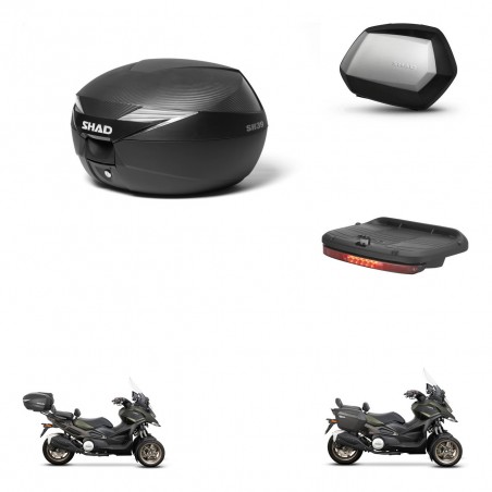 SHAD SH35 PREMIUM suitcases + mounting bracket suitcase trunk accessories KIT-473287