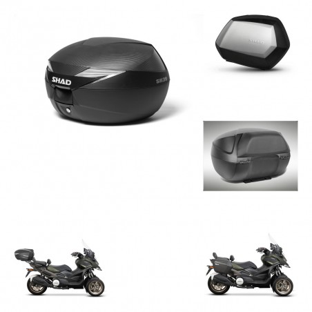 SHAD SH35 PREMIUM suitcases + mounting bracket suitcase trunk accessories KIT-473293