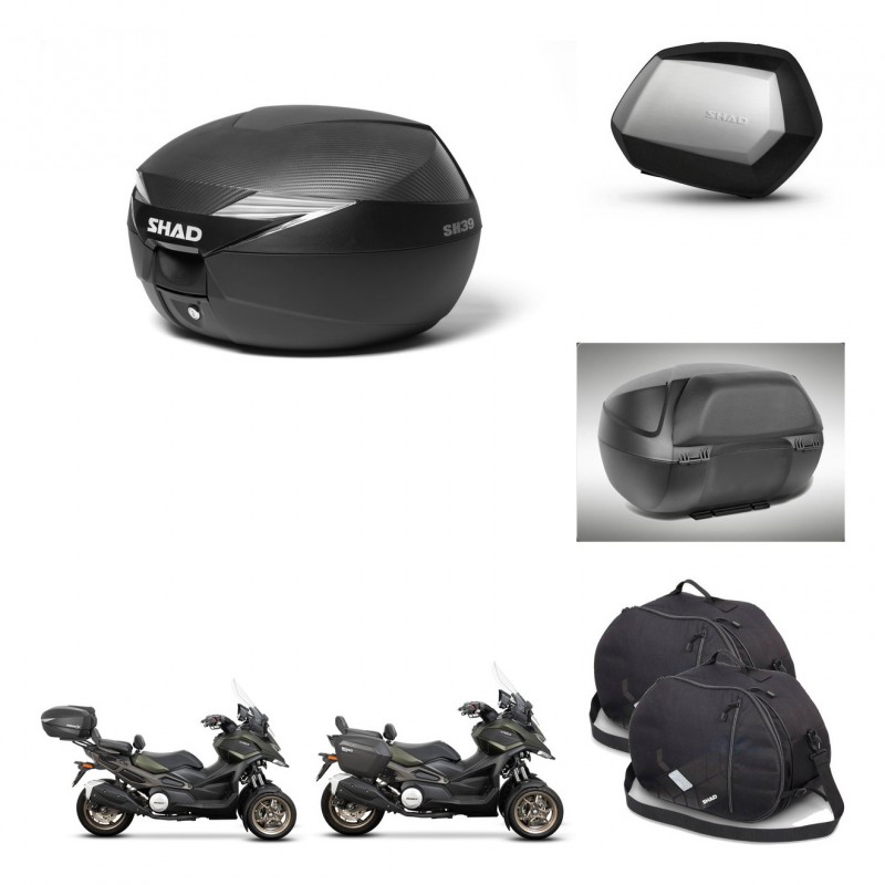 SHAD Maletas SH35 PREMIUM + soporte montaje Baul maleta accesorios KIT-473294