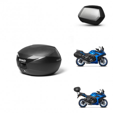 SHAD Maletas SH35 PREMIUM + soporte montaje Baul maleta KIT-473305