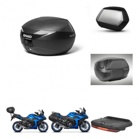 SHAD Maletas SH35 PREMIUM + soporte montaje Baul maleta accesorios KIT-473323