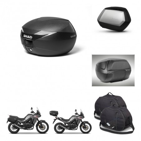 SHAD SH35 PREMIUM suitcases + mounting bracket suitcase trunk accessories KIT-473366