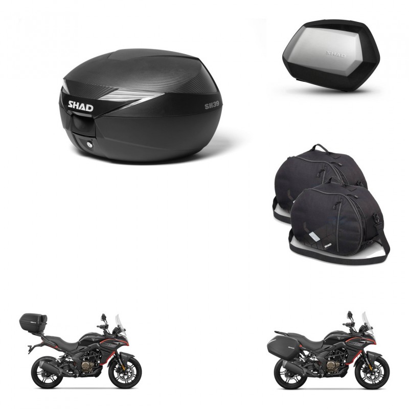 SHAD Maletas SH35 PREMIUM + soporte montaje Baul maleta accesorios KIT-473378