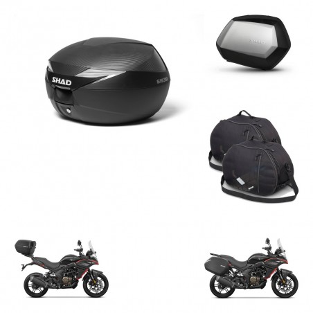 SHAD Maletas SH35 PREMIUM + soporte montaje Baul maleta accesorios KIT-473378