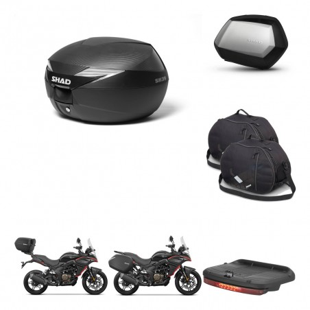 SHAD Maletas SH35 PREMIUM + soporte montaje Baul maleta accesorios KIT-473384