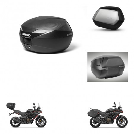 SHAD Maletas SH35 PREMIUM + soporte montaje Baul maleta accesorios KIT-473389