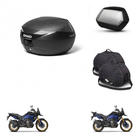 SHAD SH35 PREMIUM suitcases + mounting bracket suitcase trunk accessories KIT-473402