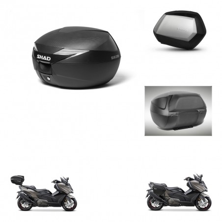 SHAD Maletas SH35 PREMIUM + soporte montaje Baul maleta accesorios KIT-473461