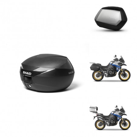 SHAD Maletas SH35 PREMIUM + soporte montaje Baul maleta KIT-473473