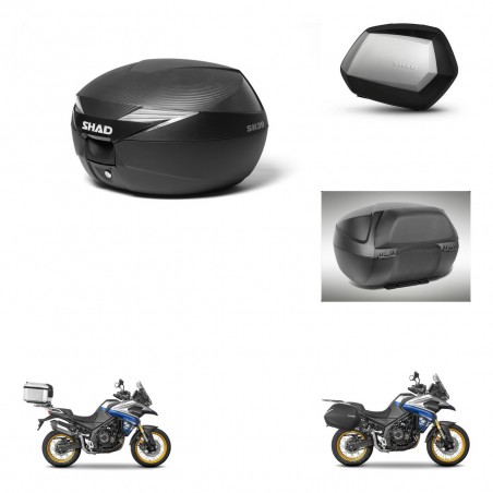 SHAD Maletas SH35 PREMIUM + soporte montaje Baul maleta accesorios KIT-473485
