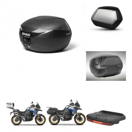 SHAD Maletas SH35 PREMIUM + soporte montaje Baul maleta accesorios KIT-473491