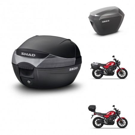 SHAD Maletas sh23 alu + soporte montaje baul SH33 KIT-473495