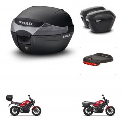 SHAD Maletas sh23 + soporte montaje baul SH33 accesorios KIT-473496