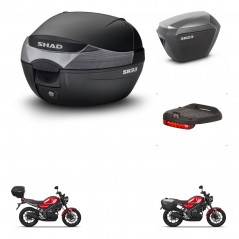 SHAD Maletas sh23 alu + soporte montaje baul SH33 accesorios KIT-473497