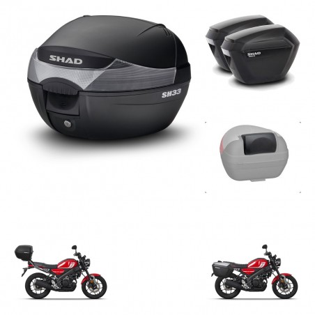 SHAD Maletas sh23 + soporte montaje baul SH33 accesorios KIT-473498