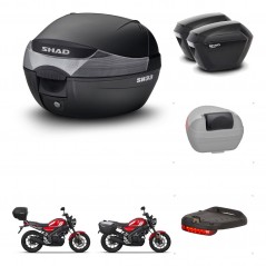 SHAD Maletas sh23 + soporte montaje baul SH33 accesorios KIT-473500