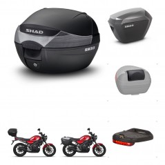 SHAD Maletas sh23 alu + soporte montaje baul SH33 accesorios KIT-473501