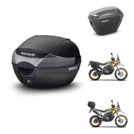 SHAD Maletas sh23 alu + soporte montaje baul SH33 KIT-473519