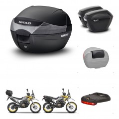 SHAD Maletas sh23 + soporte montaje baul SH33 accesorios KIT-473524