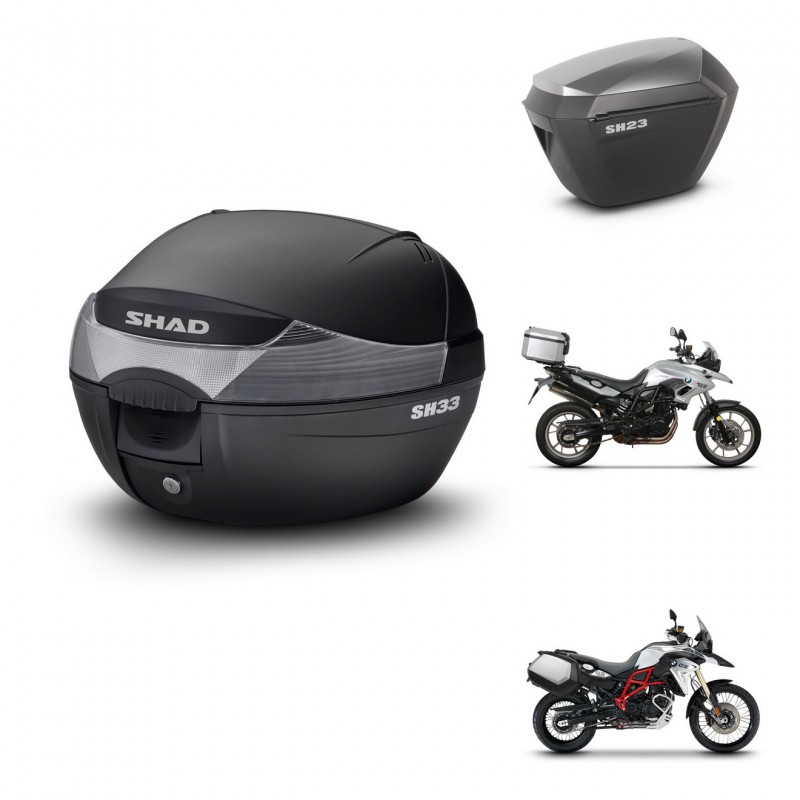 SHAD Maletas sh23 alu + soporte montaje baul SH33 KIT-473531
