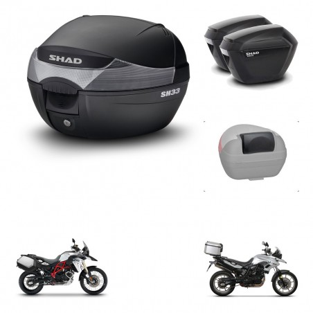 SHAD Maletas sh23 + soporte montaje baul SH33 accesorios KIT-473532