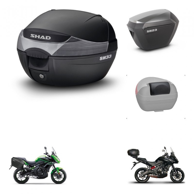 SHAD Maletas sh23 alu + soporte montaje baul SH33 accesorios KIT-473545