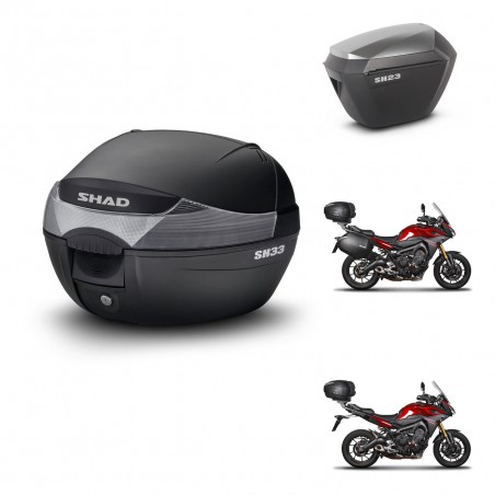 SHAD Maletas sh23 alu + soporte montaje baul SH33 KIT-473547