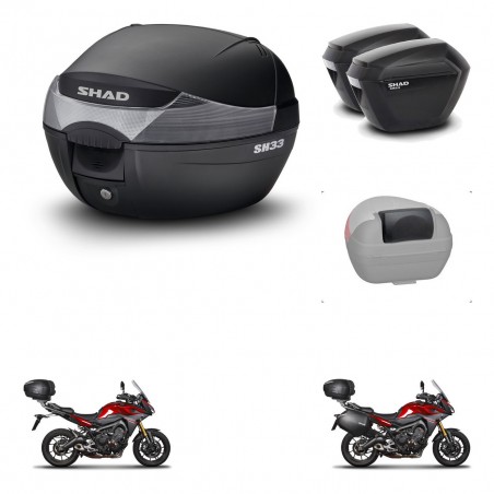 SHAD Maletas sh23 + soporte montaje baul SH33 accesorios KIT-473548