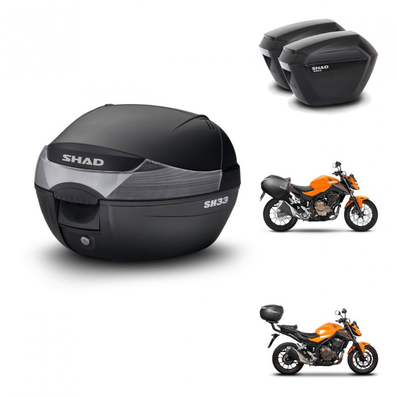 SHAD Maletas sh23 + soporte montaje baul SH33 KIT-473552