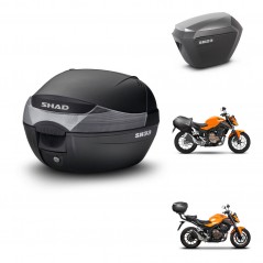 SHAD Maletas sh23 alu + soporte montaje baul SH33 KIT-473553