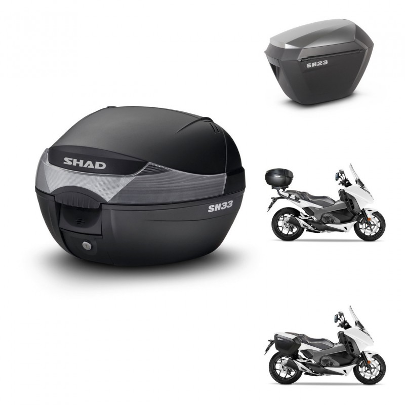 SHAD Maletas sh23 alu + soporte montaje baul SH33 KIT-473557