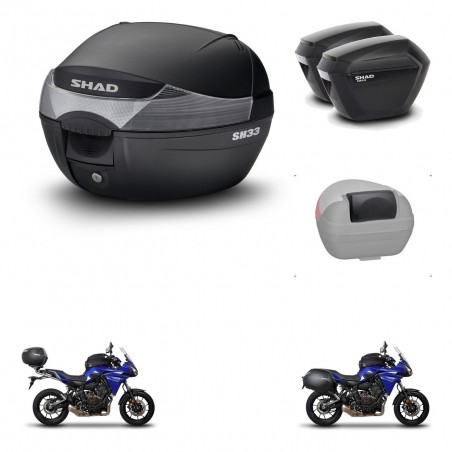 SHAD Maletas sh23 + soporte montaje baul SH33 accesorios KIT-473562