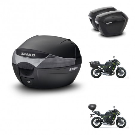 SHAD SH23 suitcases + mounting bracket SH33 trunk KIT-473564