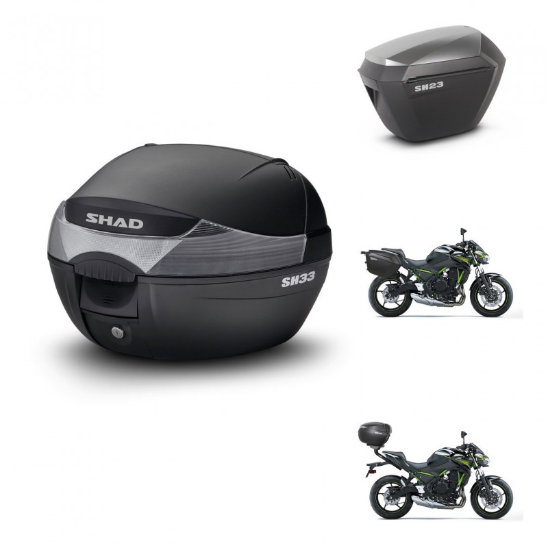 SHAD Maletas sh23 alu + soporte montaje baul SH33 KIT-473565