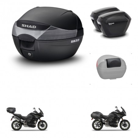 SHAD SH23 suitcases + mounting bracket SH33 trunk accessories KIT-473572