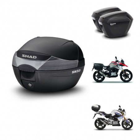 SHAD Maletas sh23 + soporte montaje baul SH33 KIT-473584