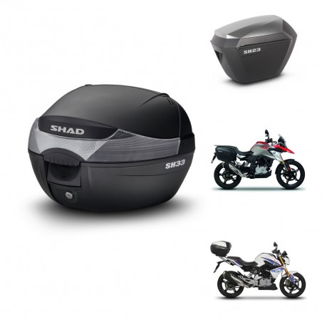 SHAD Maletas sh23 alu + soporte montaje baul SH33 KIT-473585