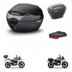 SHAD Maletas sh23 alu + soporte montaje baul SH33 accesorios KIT-473595
