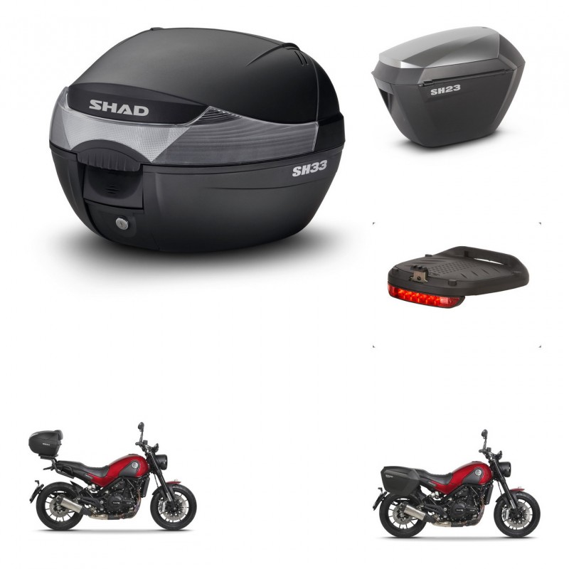 SHAD Maletas sh23 alu + soporte montaje baul SH33 accesorios KIT-473603