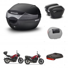 SHAD Maletas sh23 + soporte montaje baul SH33 accesorios KIT-473606